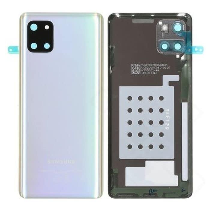 Back Glass Panel for Samsung Galaxy Note 10 Lite Aura White with Camera Lens Module and Self Adhesive Tape - EGFix Back Glass Panel for Samsung Galaxy Note 10 Lite Aura White with Camera Lens Module and Self Adhesive Tape - EGFix